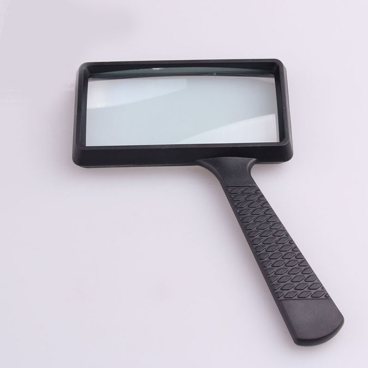 新款方形手持放大镜3倍读书老人看报阅读高清放大镜塑料儿童玩具