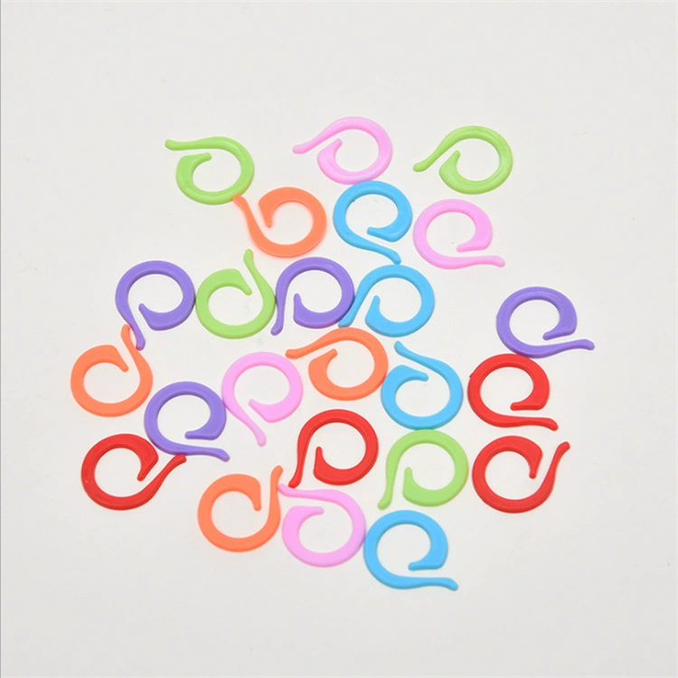 1000 шт./Упак. Свитер инструменты для вязания шерсть запятая круг цвет пластиковое отверстие Марк Пряжка счетчик кольцо