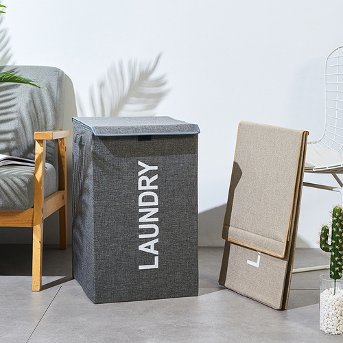 Household foldable cotton linen storage box fabric storage box wardrobe toys quilt clothing storage home goods organization