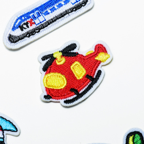 Original embroidery back adhesive label for truck, ship, school bus, embroidered logo patches, clothing accessories, decorations