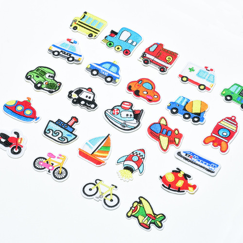 Original embroidery back adhesive label for truck, ship, school bus, embroidered logo patches, clothing accessories, decorations