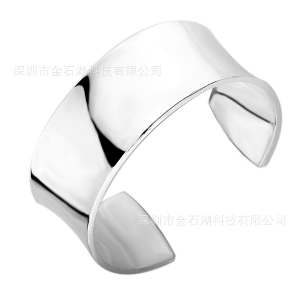 (Cross-border trading), fashionable accessory, glossy bracelet, silver 925 sample, European style 2
