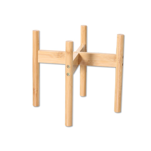 Nordic simple bamboo flower stand single bay window balcony desktop mini green basket flower pot bracket succulent wholesale