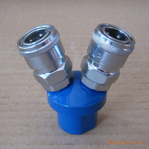 厂家销售批发不锈钢钢材圆二通/二叉/快速接头气动快接螺纹直通