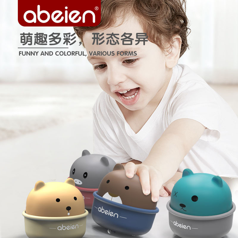 Shake the sound of the same baby cute pet press inertia toy car 0-3 years old kindergarten cartoon pull back toy car