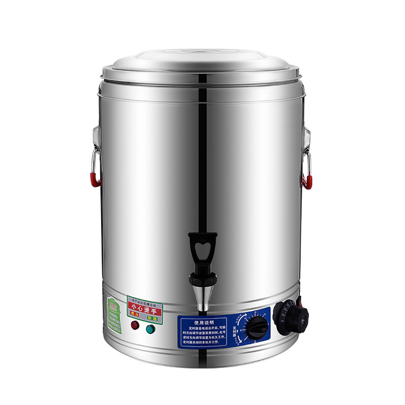 Cubo de calefacción comercial de barril aislado de acero inoxidable Cubo de ebullición de gran capacidad Cubo de cocina Cubo de gachas Cubo de calefacción eléctrica para el hogar