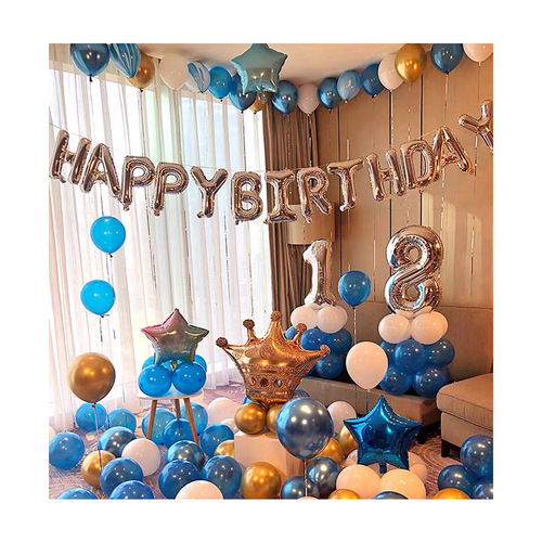 Internet celebrity ins style birthday balloon set, birthday venue decoration and layout, birthday party balloons cross-border hot sale