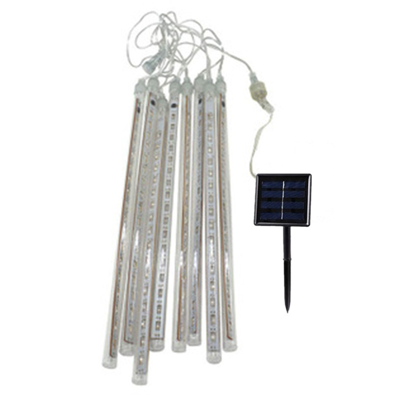 Ingeniería Lluvia de meteoritos Lámpara de barra de hielo Lámpara de estrella con luz de cadena Lámpara solar Lámpara de carretera decorativa de línea de cono de hielo de jardín