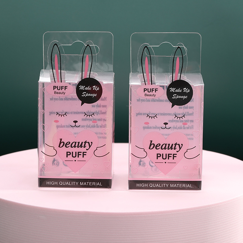 Caja de Almacenamiento Transparente para Esponjas de Maquillaje de PVC Plegable