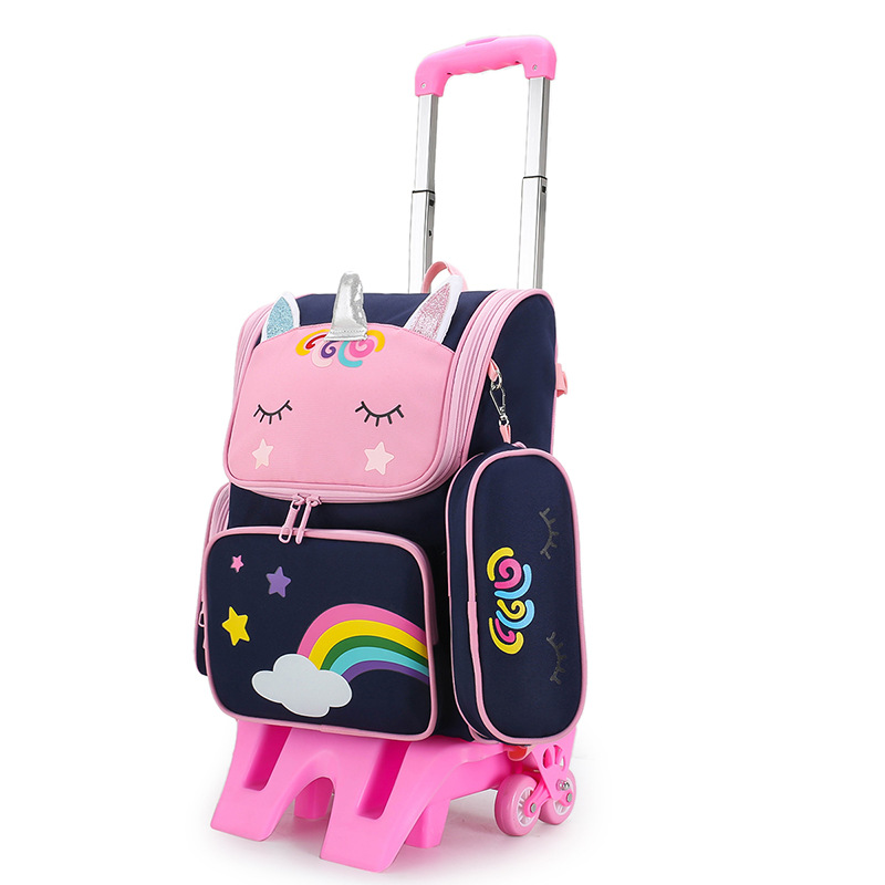 Estudiante de la escuela primaria mochila niños y niñas grado 1-3-6 dibujos animados lindo columna protección impermeable mochila niños mochila