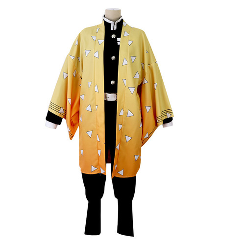 Demon Slayer cosplay costume: Kamado Tanjiro, Megumi, Agatsuma Zenitsu, and Uzui Tengen—cosplay outfits.