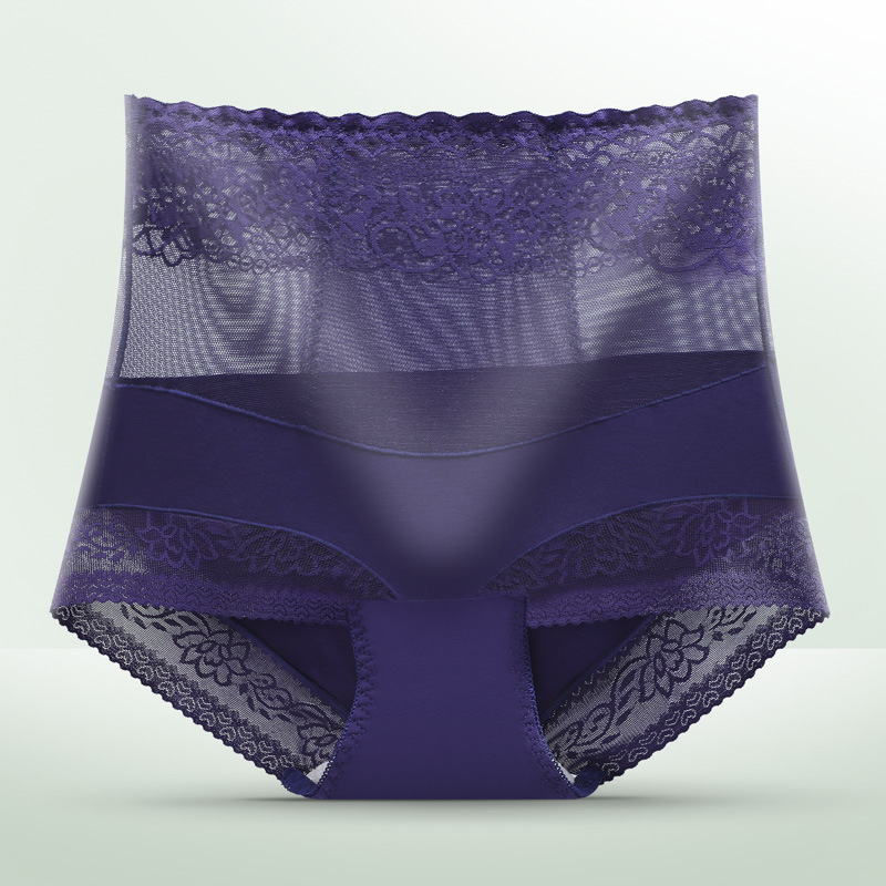 838 otoño y el invierno nueva Alta cintura del vientre de la cadera contracción algodón elevación entrepierna ropa interior encaje transpirable para las mujeres