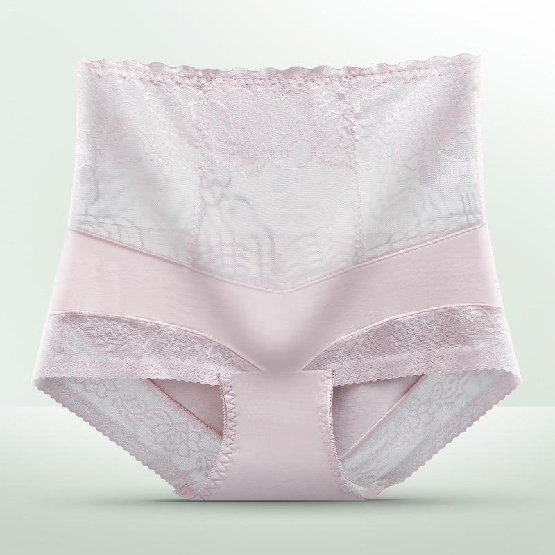 838 otoño y el invierno nueva Alta cintura del vientre de la cadera contracción algodón elevación entrepierna ropa interior encaje transpirable para las mujeres