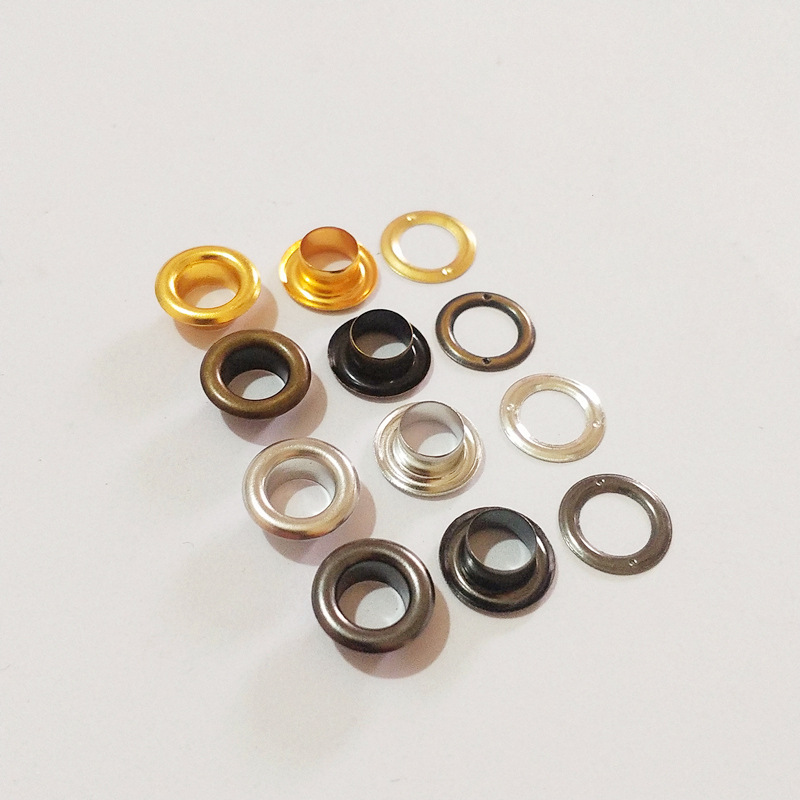 400 #100 sets de cobre diámetro interior 6mm agujero aire en caja dos colores 50 sets con herramientas de instalación zapato ojo ojal hebilla