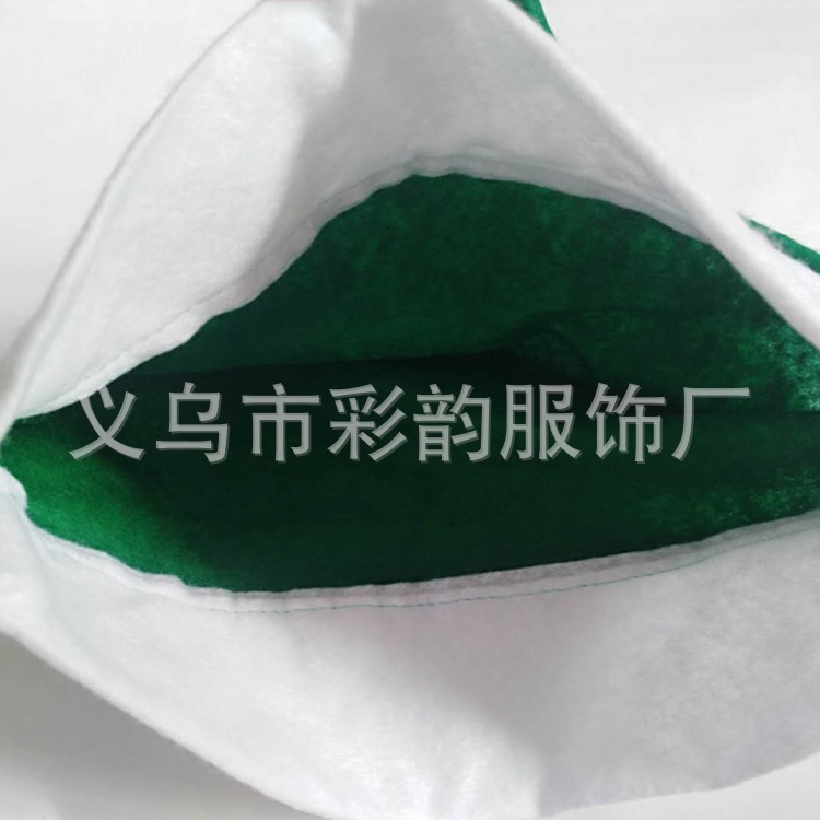 Fabricante directo de no tejido común verde sombrero de Navidad de varios colores Santa sombrero puede imprimir logotipo