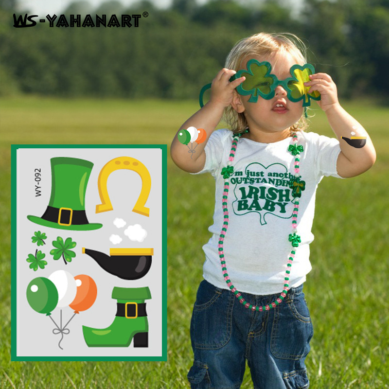 Tatuajes Temporales Infantiles de Papel de Transferencia de Agua para Día de San Patricio image 5