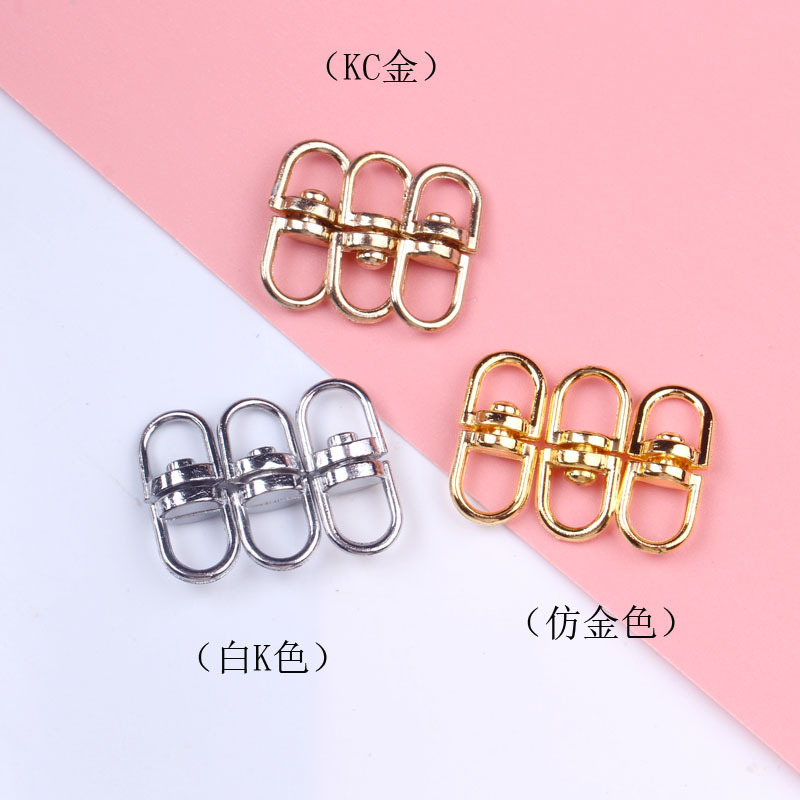 Factory direct zinc alloy 8-character buckle golden big eight-character buckle dog buckle rotating key chain ring Bai Lat connecting ring DIY