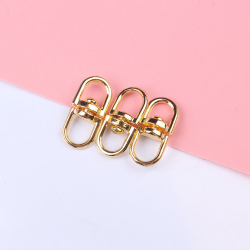 Factory Direct Sale Zinc Alloy 8-Character Pendant Gold Large 8-Character Pendant Dog Charm Rotating Keychain Ring White Connection Ring DIY