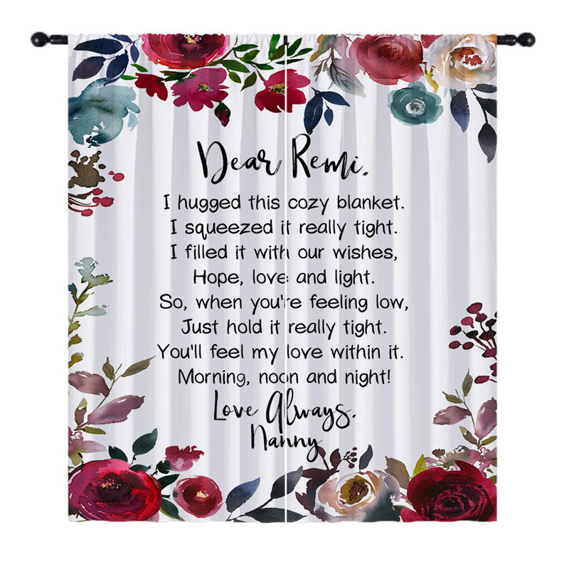 Cross-Border Hot-Selling New Creative 3D Digital Outdoor Waterproof Blackout Curtain Photo Postcard Style with Pictures