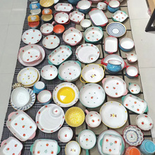 网红爆款草莓碗盘杂件地摊热销批发陶瓷杂外贸库存尾单餐具高颜值