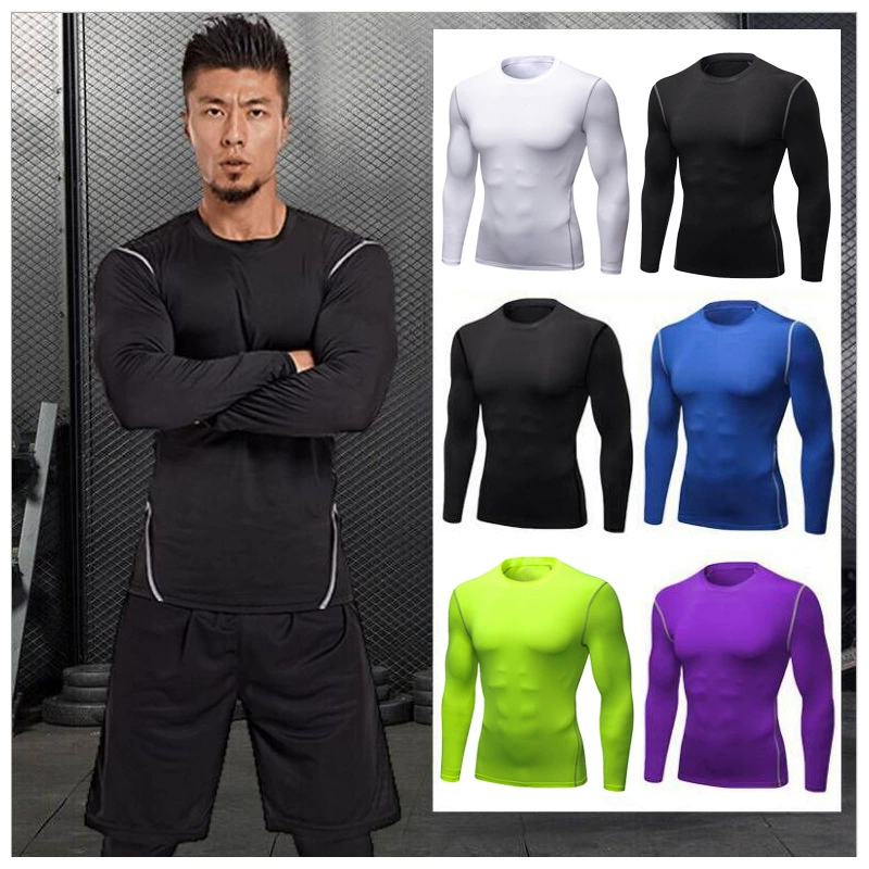 Men's sports suit for gym, basketball quick dry long-sleeve for training, fleece demi-season down jacket, tight, for running, style