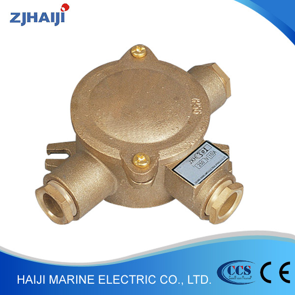 厂家直销 16A船用铜质防水接线盒 JXH301船用水密铜质接线盒