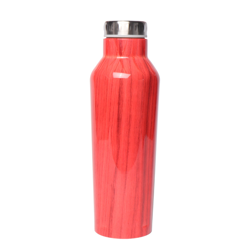 Grano de madera serie taza de vacío de acero inoxidable creativo deportes al aire libre hervidor de madera grano 304 taza de acero inoxidable al por mayor