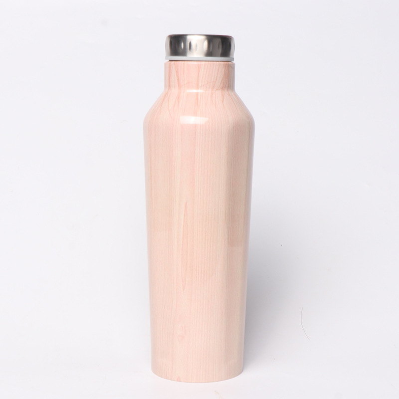 Grano de madera serie taza de vacío de acero inoxidable creativo deportes al aire libre hervidor de madera grano 304 taza de acero inoxidable al por mayor