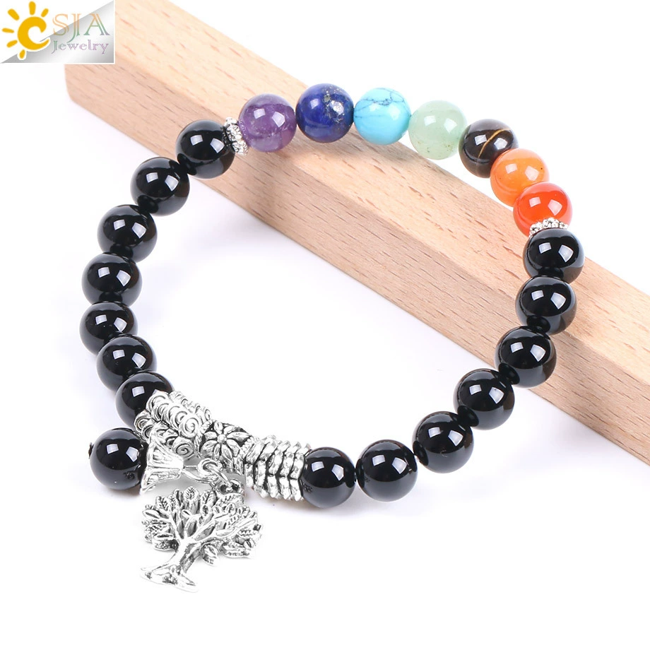 () agate organic crystal bracelet natural stone, jewelry for yoga, 8mm, simple and elegant design