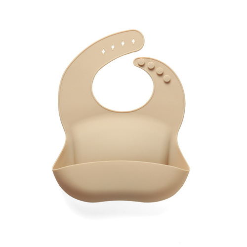 ins style three-dimensional baby silicone bib saliva towel large size maternal and child supplies solid color waterproof silicone rice bag