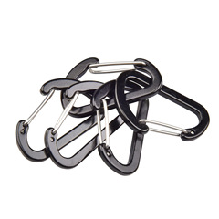 Cross-border camping carabiner multi-purpose aluminum alloy 4MM quick-hook small hook hanging buckle camping keychain wholesale