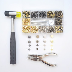 Amazon 12.5mm Metal Invisible Fastener 633 Four-in-One Button Setting Tool Kit Installation Hammer