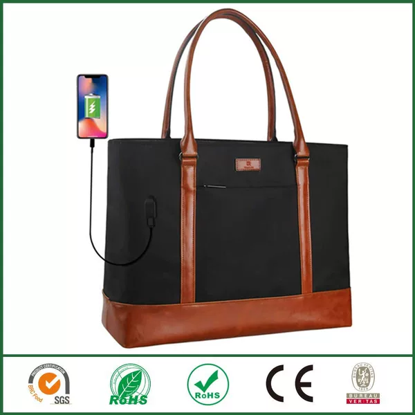 Cross-border Hot Selling Women's Waterproof Portable Tablet Bag Business Fashion Satchel 15.6 Inch Laptop Bag
