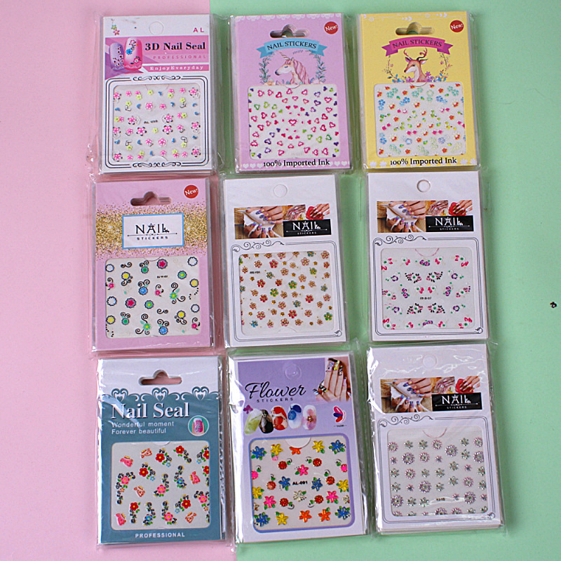 Nail Art Stereo Decals 3D Decals Nail Decoration Stickers Nail Decals Nail Art Decals Nail Art Decals Fake Nail Pieces