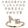 Fashionable one size gemstone ring with letters, Aliexpress, ebay, wholesale