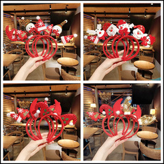 New Christmas Headband Christmas Gift Santa's Reindeer Antler Headband Adult and Kids Performance Prop Wholesale