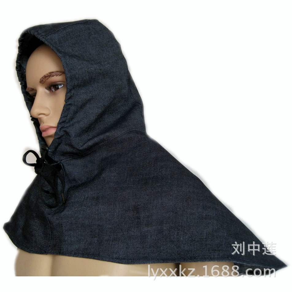 Обработка Оптовая Охрана труда пылезащитный капюшон джинсовая шаль шапка пуловер Джинсовая Холст защита головы детали почтовые