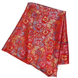 提花布重工浮雕刺绣服装面料复古轻奢旗袍色织时装织锦缎丝绸布料