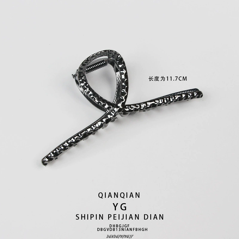 Hairgrip, shark, matte crab pin for bath, ponytail, simple and elegant design