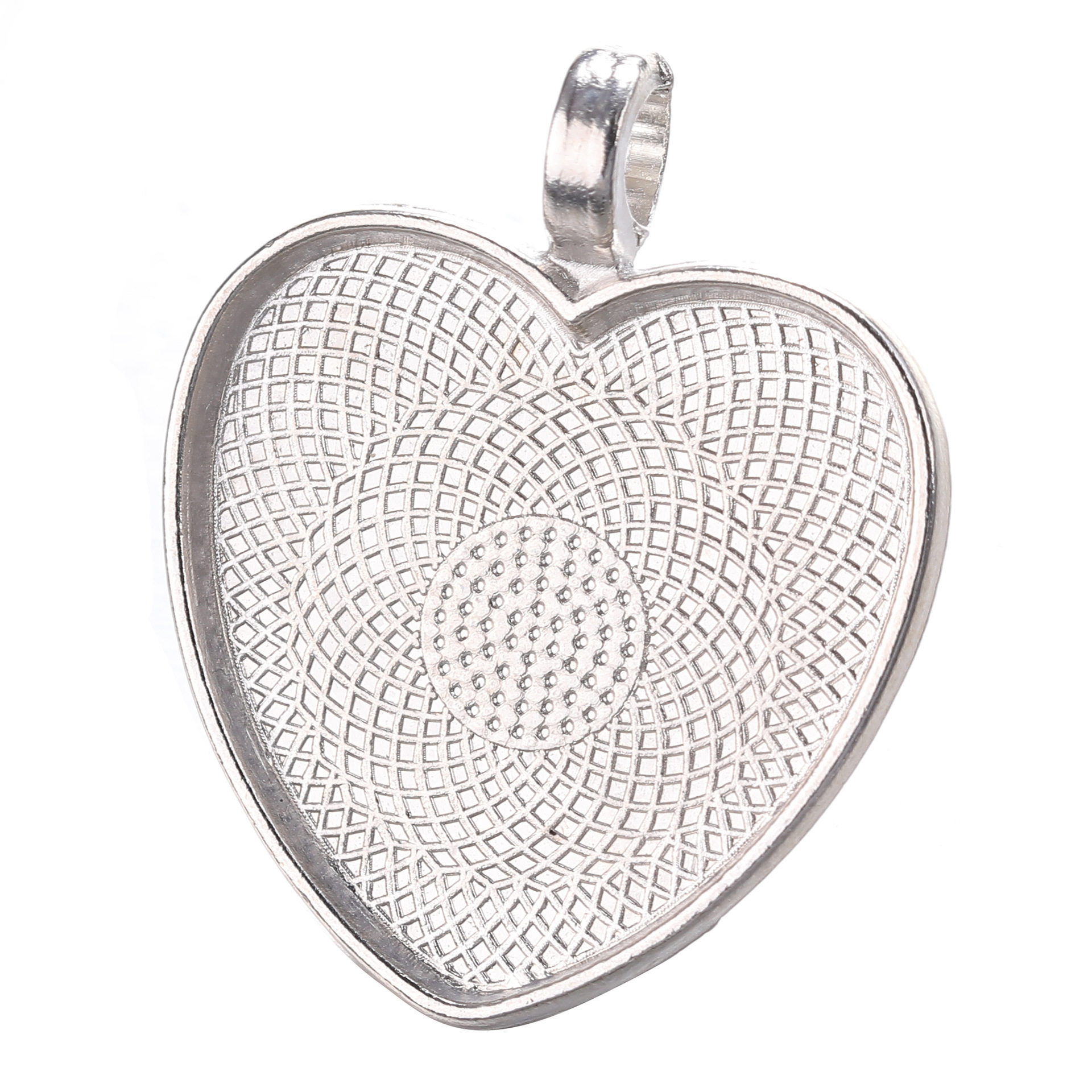 Aleación de accesorios de la joyería diy25mm melocotón corazón gema tiempo base transfronteriza Europea y Americana COLLAR COLGANTE de fábrica al por mayor