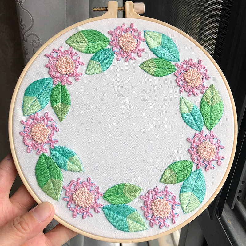 Nuevos productos bordados DIY estereoscópicos hechos a mano creativos base de tela bordado paquete de material de flores