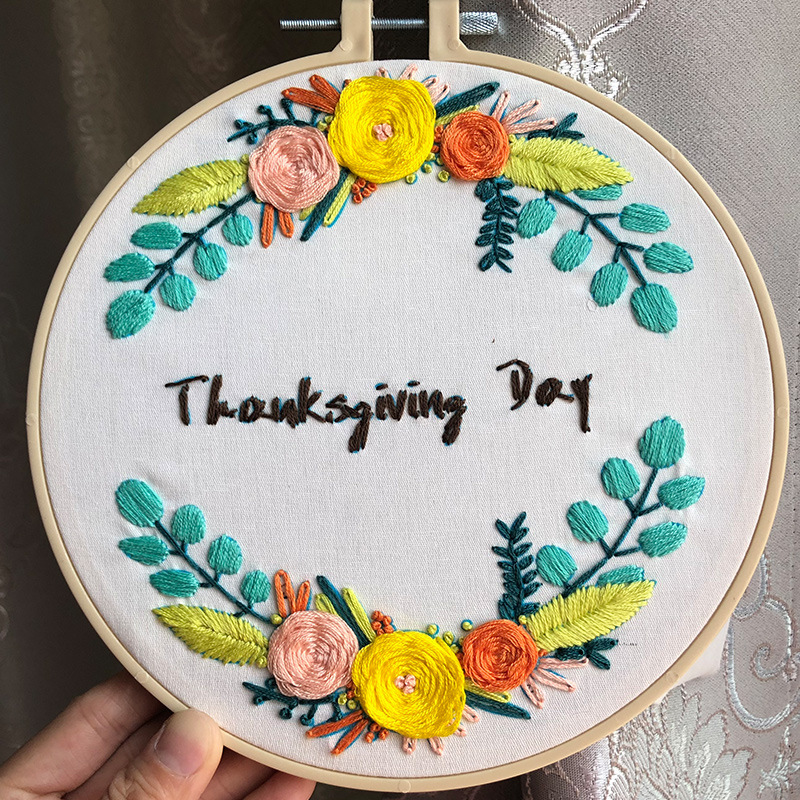 Nuevos productos bordados DIY estereoscópicos hechos a mano creativos base de tela bordado paquete de material de flores