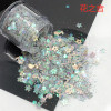 Mixed multicoloured nail sequins, crystal, epoxy resin, accessory for manicure