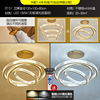 Ceiling lamp for country house for living room, rotating crystal pendant suitable for stairs, light luxury style