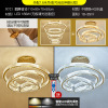 Ceiling lamp for country house for living room, rotating crystal pendant suitable for stairs, light luxury style