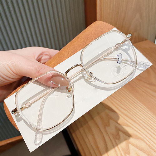 G's new TR90 polygonal myopia glasses frame, fashionable anti-blue light goggles, internet celebrity plain glasses frame