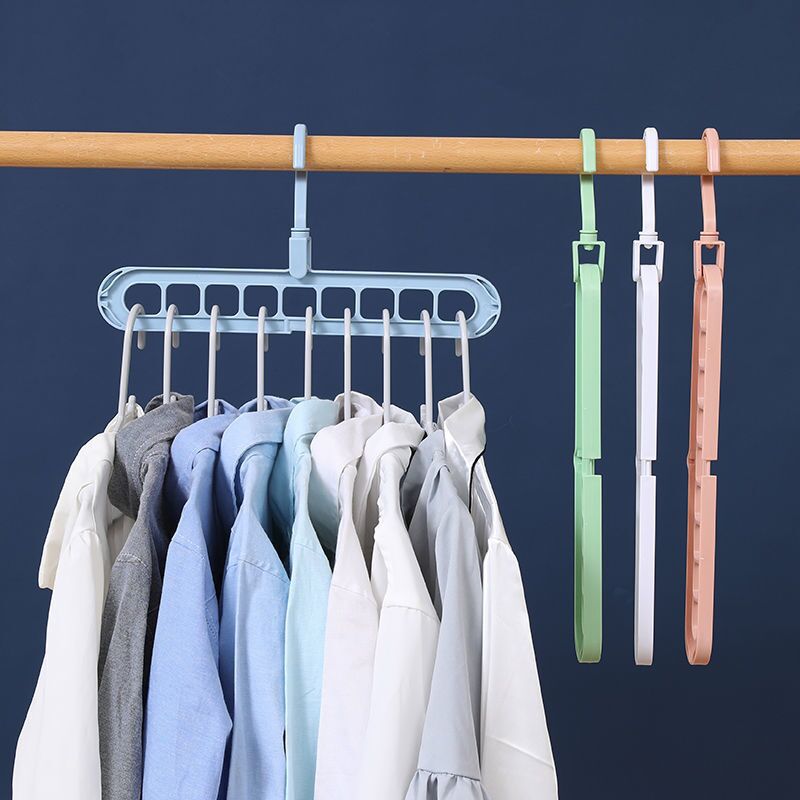 Nine-hole clothes hanger multifunctional...