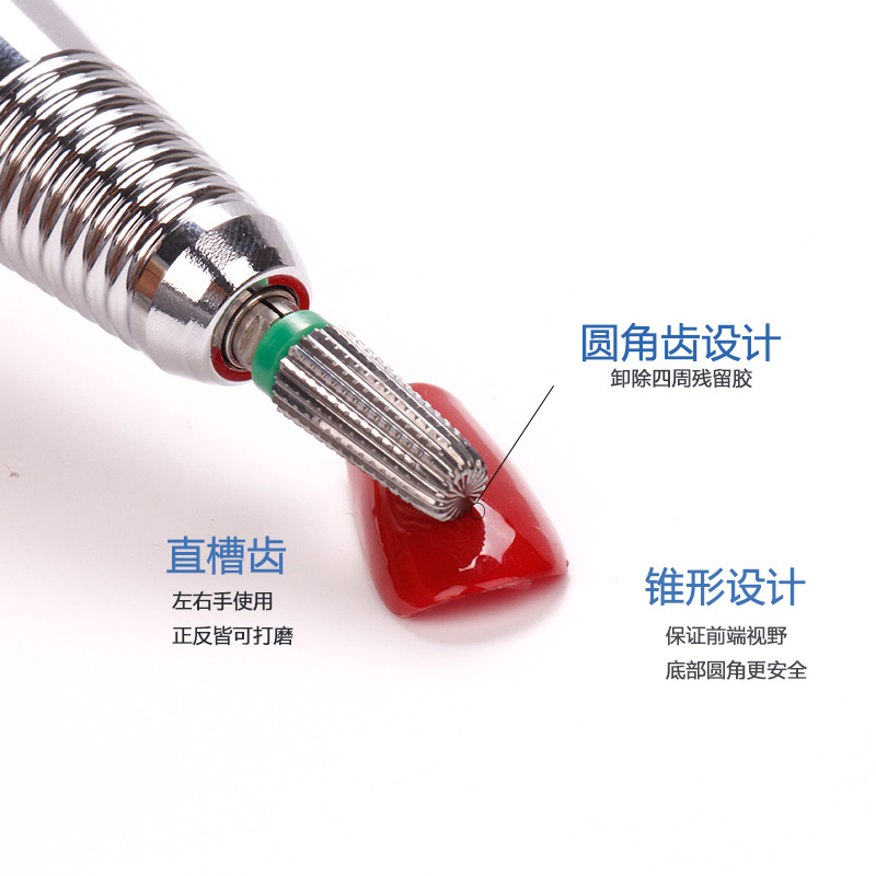 Nuevos productos transfronterizos de molienda de acero de tungsteno de uñas, dientes de ranura recta, molienda bidireccional, molienda de tungsteno de acero cinco en uno