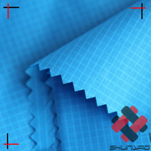 舜尧 20D硅胶涂层轻薄抗撕裂尼龙格子面料 防水背包降落伞布料