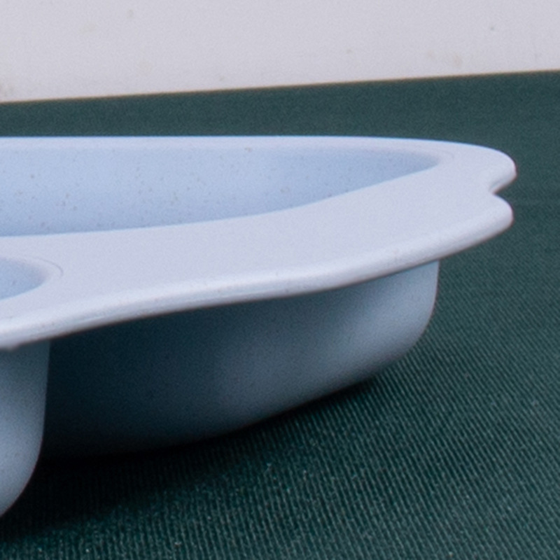 Paja DE TRIGO vajilla infantil conjunto de cuatro piezas engrosada estudiante compartimiento plato palillos tenedor cuchara 4 piezas cantina plato de arroz image 6